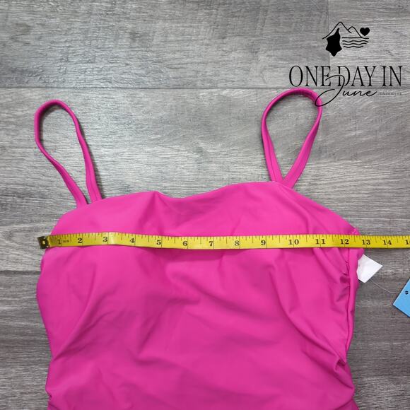 Cupshe Straight Neck Tummy Control One Piece Swimsuit Size S - Picture 5 of 7